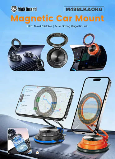 Maxguard Ultra-thin Foldable Magnetic Car Holder M48