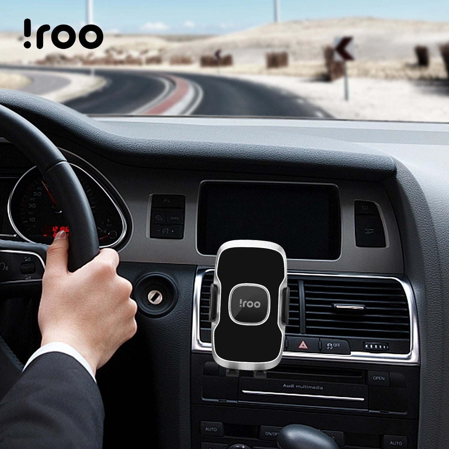Iroo R8 Compact Car Phone Holder – Adjustable Mobile Mount